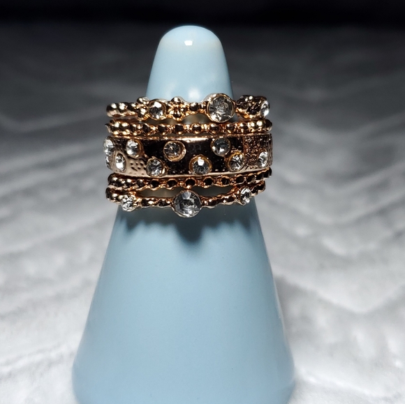 Boho Rose Gold Ring Set - Picture 2 of 5